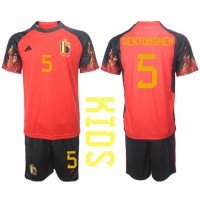 Billiga Belgien Jan Vertonghen #5 Barnkläder Hemma fotbollskläder till baby VM 2022 Kortärmad (+ Korta byxor)